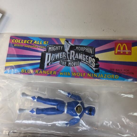 1995 McDonald's Power Rangers Movie Lot of 4 Toys Ninjazord Figures MMPR - Picture 15 of 15
